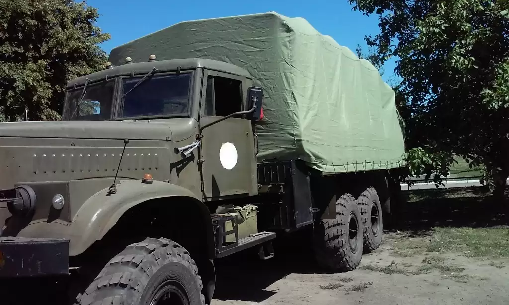 Ретро тент із брезента на Урал-4320