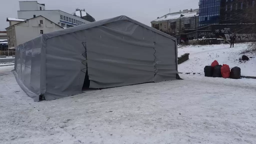 Намет армійський польовий 6х10м, 6х12м з тканини ПВХ